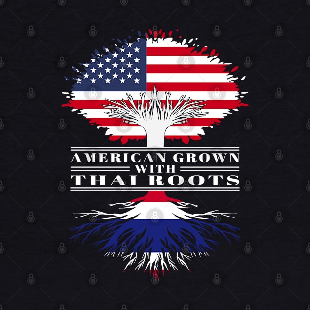 American Grown With Thai Roots Us Thailand Flag Tree by BramCrye